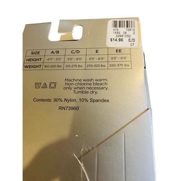 Avenue Body New Tights Plus Size C/D Dark Gray Charcoal - Picture 7 of 7